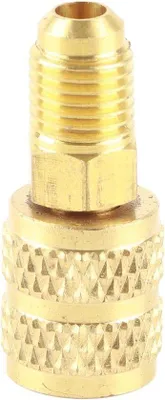 Image de Adaptateur pour climatisation R410A, 1/4" mâle vers 5/16" femelle, en cuivre