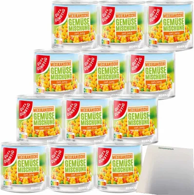 Produktbild von Gut & Günstig Mexikanische Gemüsemischung VPE (12x150g Dose) + usy Block