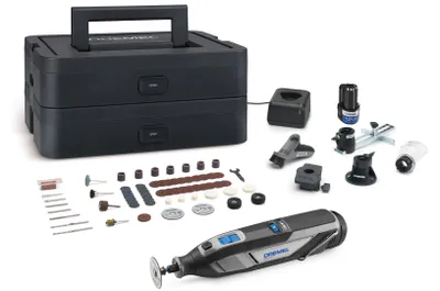 Produktbild von DREMEL® 8240, Kabelloses Multitool, 1 x 12-V-2-Ah-Akku), 65 Zubehöre