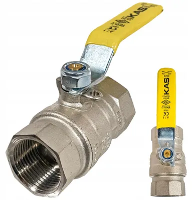 Image de Robinet à gaz Invena, modèle GZ-10-025-B, en laiton, 1 pouce, DN25