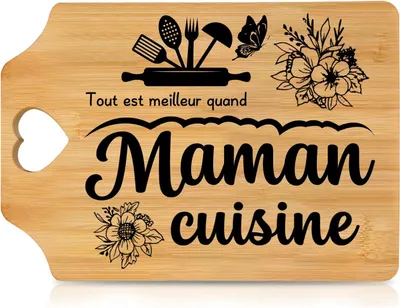 Imagen del producto de Tabla de cortar de bambú o madera, de aproximadamente 30x20 cm, para la cocina
