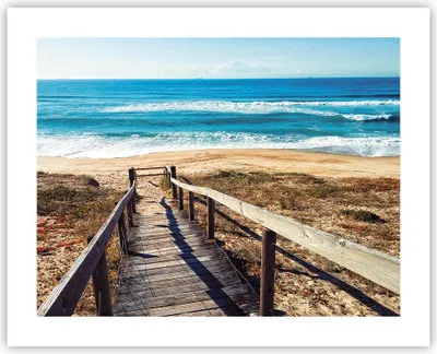 Produktbild von Poster - Poster ohne Rahmen - Meer Strand Eintritt - 50x40 cm - Wand Bild - Wanddeko - Wandbilder - Kunstposter - Wandposter - Bilder - Kunstdruck - Wanddekoration - Wandbild - P2XAA50x40-4359