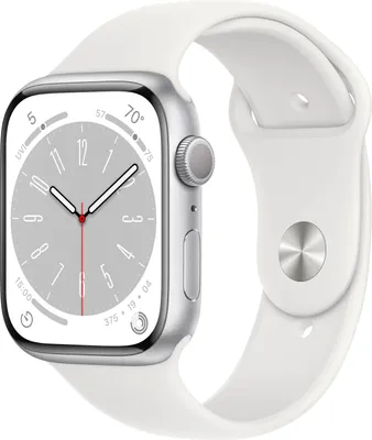 Produktbild von Apple Watch 8 GPS 45mm Alu Silver/White Sport Band