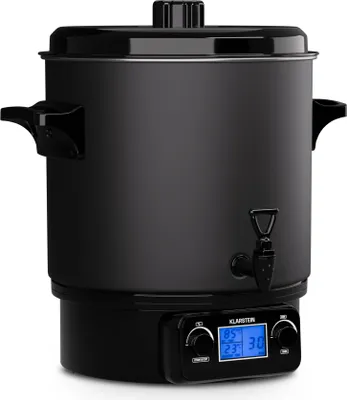 Produktbild von Klarstein Einkochautomat mit Hahn, 27L Digital-Einkochautomat, 2000W Edelstahl-Einkochtopf, Einkochautomaten für Glühwein & Speisen, Heißwasserkocher, Teemaschine & Glühweinkocher mit Zapfhahn