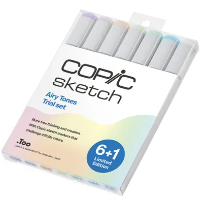 Obrázok produktu pre Sada fixiek COPIC 6+1 "Airy Tones Trial"