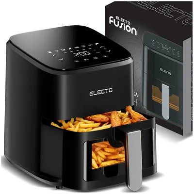 Produktbild von ELECTO Heißluftfritteuse 4,5L 1500W Air Fryer, 8 Programme, Timer, Touch-Display, ölfrei frittieren, XXL