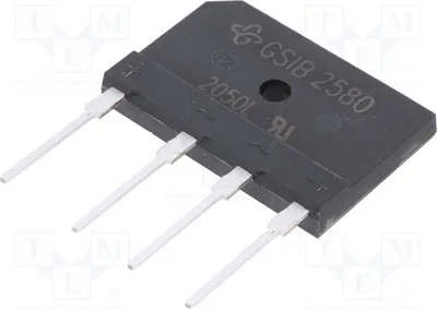 Zdjęcie produktu dla 1 x Jednofazowy prostownik mostkowy Urmax: 800V, If: 25A, Ifsm: 350A, GSIB2580-E3/45 E