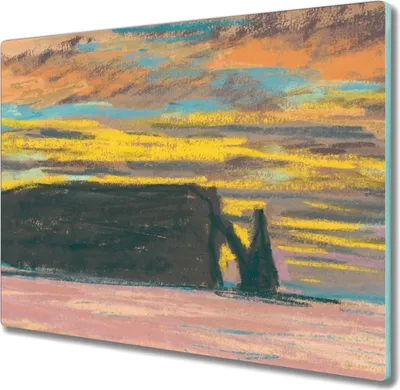 Produktbild von Coloray Hackbrett Kochplattenabdeckung Herdabdeckplatte 60x52 cm Schneidebrett Küchenbrett - Sonnenuntergang durch Claude Monet