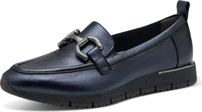 Produktbild von Tamaris Damen Slipper sportlich Leder mit Zierspange und Sneakersohle 1-24711-42, Größe:40 EU, Farbe:Blau