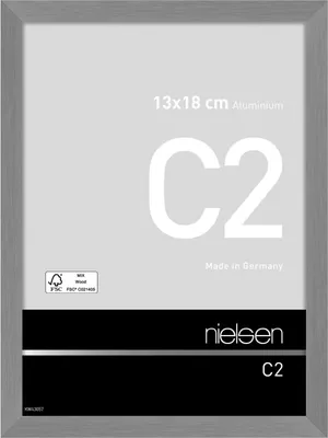 Produktbild von nielsen Aluminium Bilderrahmen C2, 13x18 cm, Struktur Grau Matt