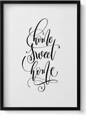 Produktbild von Dekoratives Schild für Wohnung „Home sweet home“– Wandbild mit Rahmen – Gerahmtes Bild  – Wanddekoration – 50x70 cm –  Schwarz Rahmen