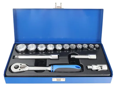 Obrázok produktu pre Sada nástrčných kľúčov Dönges 3/8", 15-dielna, 8-24 mm (nástrčný kľúč)