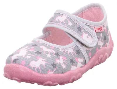 Productafbeelding van Superfit meisjes binnenschoen, grijs/roze, model 2030, maat 36 EU