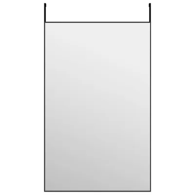 Image de vidaXL Miroir de porte noir 50x80 cm verre et aluminium