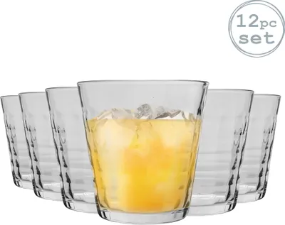 Produktbild von Duralex Prisme Trinkgläser - 275ml Tumblers für Wasser, Saft - Clear - Packung mit 12