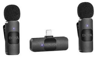 Produktbild von BOYA BY-V2 (V2.0), Aufsteckbares Mikrofon, 20 - 16000 Hz, 80 dB, Kabellos, Lightning, 100 m