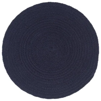 Immagine prodotto di vidaXL Tovagliette 6 pezzi. Blu navy 38 cm rotonde Cotone