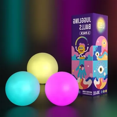 Productafbeelding van LED Jongleerballen Set - Lichtgevende Ballen - Optreden en Oefenen - 30 Lichtmodi - 3 Stuks - Regenboog