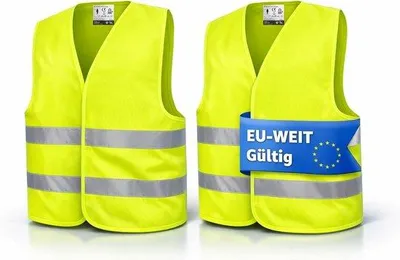 Zdjęcie produktu dla Kamizelka odblaskowa – neonowa żółta – uniwersalny rozmiar – odblaskowa kamizelka bezpieczeństwa – do samochodów i ciężarówek