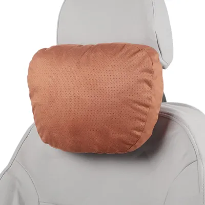 Produktbild von Auto Kopfstützenkissen Ergonomisches Bequemes Nackenkissen Nackenstützkissen Wildleder, Memory-Schaum Verstellbare Breite Orange 2 Stück für Autofahren Reisen