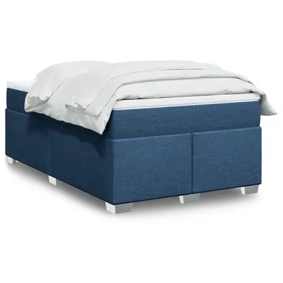 Produktbild von Design Boxspringbett mit Matratze Blau 120x200 cm Stoff, Klassische Betten 2024 Neu