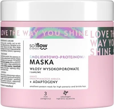 Produktbild von Vis Plantis So!Flow Emollient-Protein-Maske für stark poröses und brüchiges Haar 400ml
