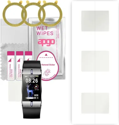 Produktbild von apgo 3 Stück Schutzfolie, Matt, kompatibel mit Maxcom FW34 Smartwatch, Hydrogel Displayschutzfolie mit Positionierhilfe, Displayfolie, robust und kratzfest