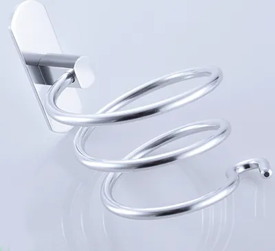 Produktbild von Haartrocknerhalter, Föhnhalter Haartrockner Halterung Wandbefestigung Ohne Bohren Selbstklebender Kleber, Aluminium, mit Kabelhalter, Fönhalter für Badzimmer/Schlafzimmer/Balkon