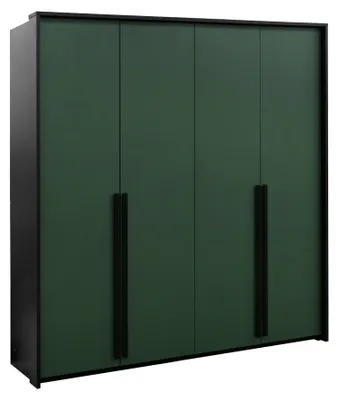 Produktbild von Masseno Drehtürenschrank AZIR 205/217/65 cm 4-türig Schwarz