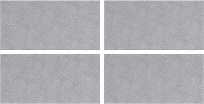 Zdjęcie produktu dla vidaXL Stopień schodowy prostokątny 4 szt. srebrny 50 x 25 cm aluminium