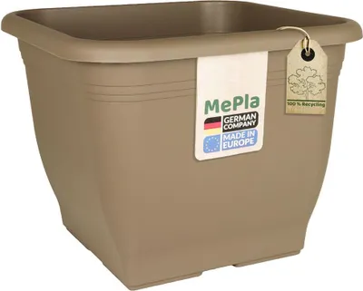 Produktbild von MePla - Pflanzkübel Quadrat 28x28 taupe