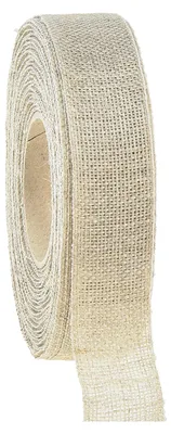 Produktbild von Dekoband Natur Beige Leinenband 25mm 20m Geschenkband Schleifenband