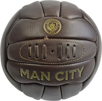 Produktbild von Kožená lopta Manchester City FC Retro BS1991 (5) (hnedá)