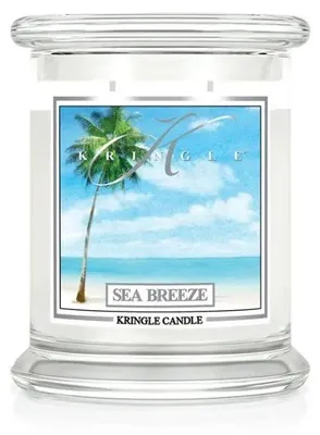 Imagen del producto de Vela aromática Kringle, fragancia "Sea Breeze", tamaño mediano, con dos mechas (411g)