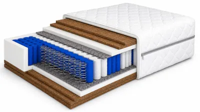 Produktbild von Taschenfederkernmatratze NOVA FOUR COCO 180x200 cm H4 – 7 Zonen, 4x Kokos, T25-Schaum, Premium Viskosebezug, beidseitig, KI-generiertes Bild