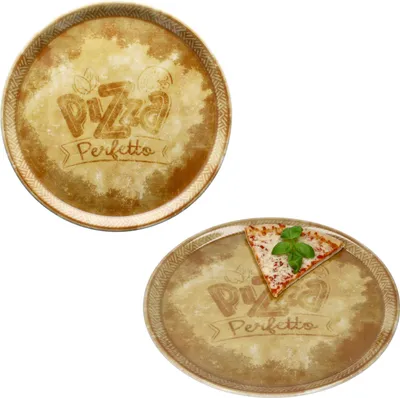 Produktbild von 2x Perfetto Pizzateller Gelb Ø 31,5 cm 2 Personen Porzellan Pizza Servier-Platte
