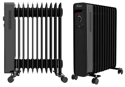 Produktbild von TroniTechnik® Ölradiator Elektroheizung TT-OR 211 in Schwarz mit 11 Rippen und 2500 Watt, drei Heizstufen (1000W, 1500W, 2500W)