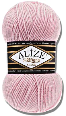 Productafbeelding van Alize 1x 100g Superlana Klasik garen, effen kleur, geschikt voor haken en breien (161)