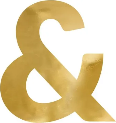 Produktbild von Spiegelbuchstabe ''&'', gold, 58x61 cm