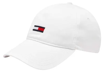 Image de Casquette de baseball pour femmes Tommy Jeans, en coton, modèle NA1671 (taille unique), couleur blanche