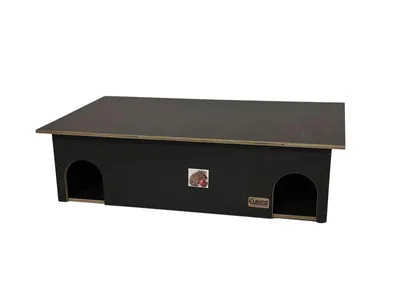 Produktbild von Elmato 10220 Igelhaus "Family" wetterfest, schwarz, 70x40x21cm
