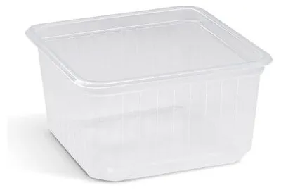 Produktbild von 250x Rechteckschale Quadroboxx Salatschale 115x115x61mm PP transparent 500ml