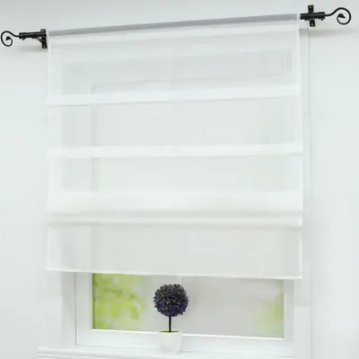 Obrázok produktu pre Voilové závesy s olovňou – Oonagh – 140x140 cm – biela farba