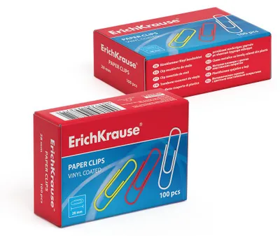 Produktbild von Büroklammern 28mm Metall mit Kunststoff überzogen 100 Stück Bunt