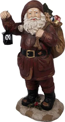 Produktbild von Weihnachtsmann Figur Magnesiumoxid 82 cm Rot Braun Clayre & Eef 5MG0072
