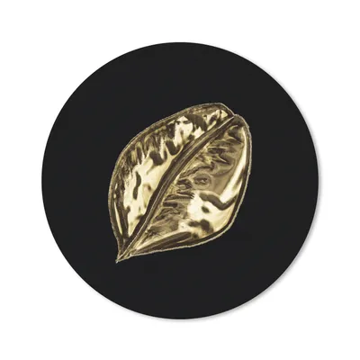 Produktbild von MuchoWow® Mauspad Mousepad Blatt - Gold - Pflanze 50x50 cm - Mousepads - Maus Mat - Pad - Mausunterlage - Vinyl
