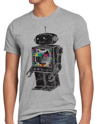 Produktbild von style3 Sheldon Testbild Roboter T-Shirt Herren