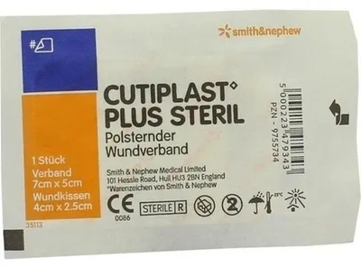 Immagine prodotto di Cutiplast plus medicazione sterile per ferite 5 cm x 7 cm, 1 pz. Medicazioni per ferite