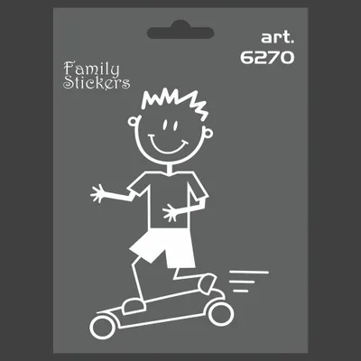 Produktbild von Sticker Aufkleber Family Baby Skate