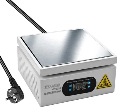 Obrázek produktu pro Hliníková ohřívací stanice Electronic Hot Plate Table Předehřívací platforma 0-400 pro BGA výsadbu desek s plošnými spoji Opravy LCD obrazovek mobilních telefonů